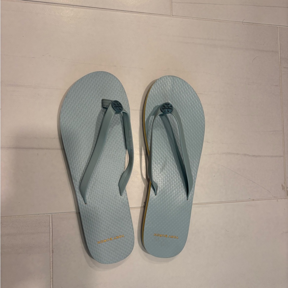 Tory Burch Light Blue Flip Flops Brand New without tags